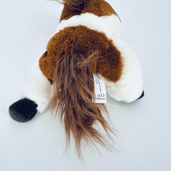 FAO SCHWARZ Brown & White PINTO HORSE 14" Plush Stuffed Animal Toy - Picture 7 of 10